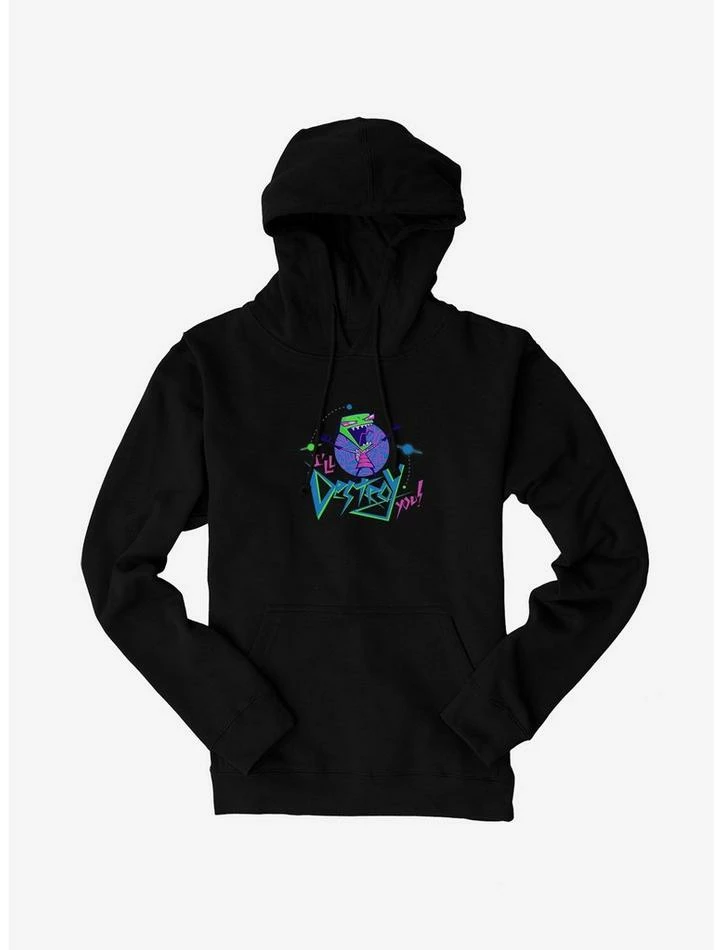 Best Sale ๐ Invader Zim Florpus I'll Destroy You Hoodie ๐ - Image 2