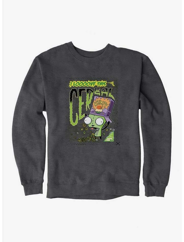 Coupon ๐ Invader Zim I Love This Cereal Sweatshirt โจ - Image 3