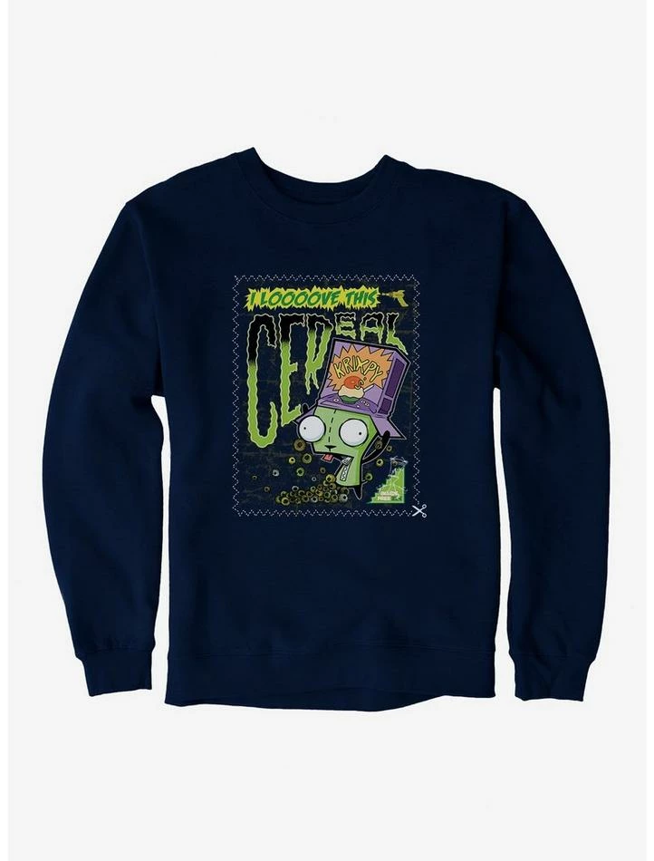 Coupon ๐ Invader Zim I Love This Cereal Sweatshirt โจ - Image 5
