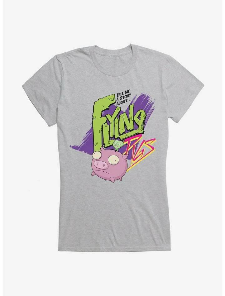 Buy โจ Invader Zim Gir Flying Pigs ๐ง Girls T-Shirt ๐ - Image 3