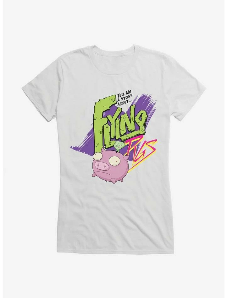 Buy โจ Invader Zim Gir Flying Pigs ๐ง Girls T-Shirt ๐ - Image 6