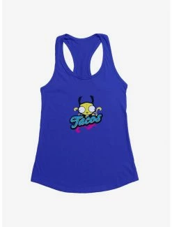 Promo 😍 Invader Zim Gir Neon Tacos 👧 Girls Tank ✔️