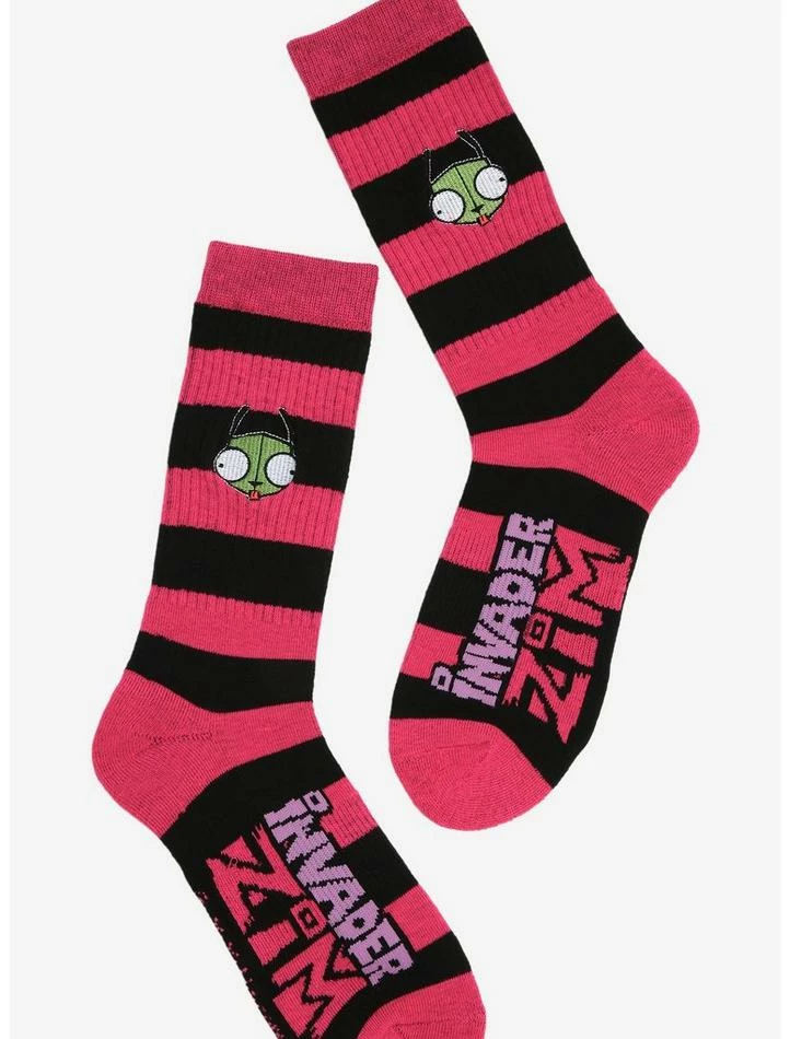 Promo π₯ Invader Zim GIR Duo Crew 𧦠Socks π