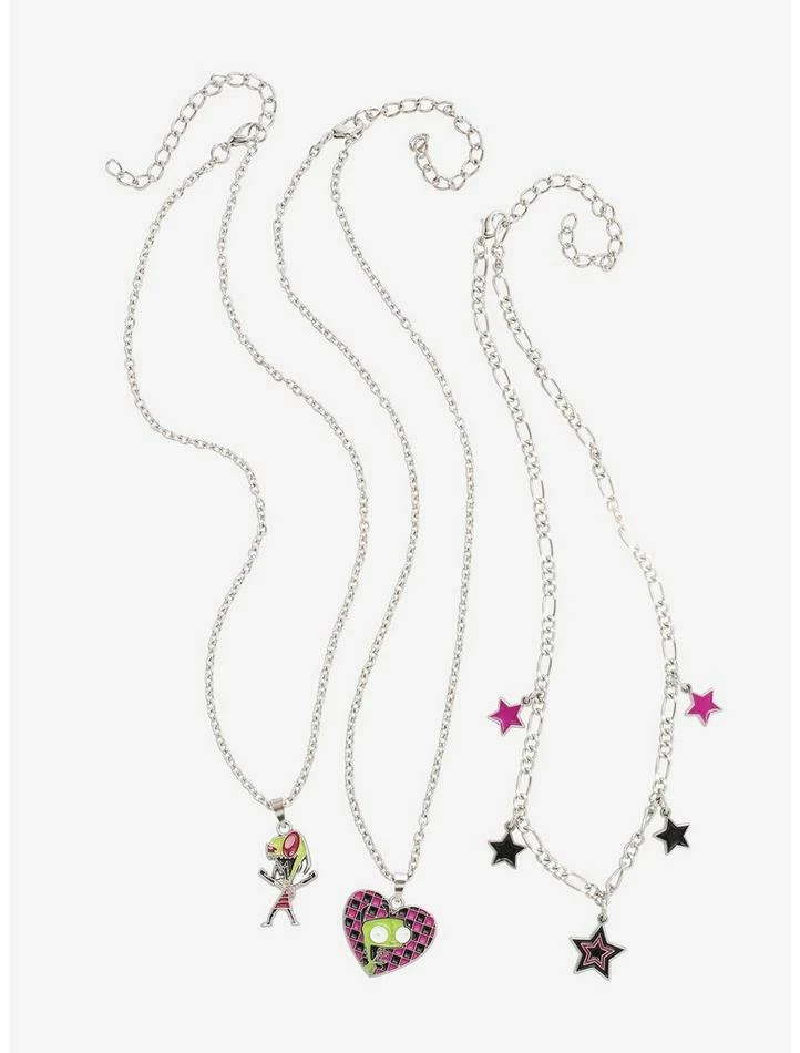 Discount โ Invader Zim GIR Star Heart Charm Necklace Set ๐