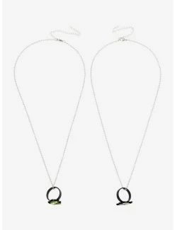Best reviews of ๐ฅฐ Invader Zim GIR Broken Heart Rings Best Friend Necklace Set ๐ฏ