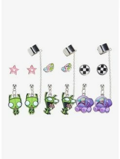 Best Sale 🛒 Invader Zim GIR Icons Cuff Earring Set ⌛