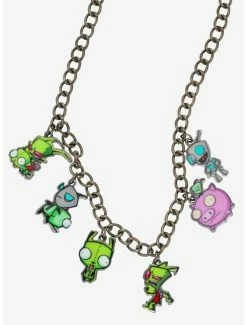 New ๐ Invader Zim Character Charm Necklace ๐