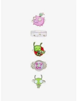Discount 🎉 Invader Zim GIR Ring Set 😀