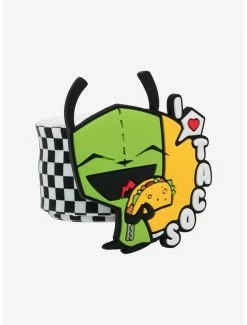 Discount ๐คฉ Invader Zim GIR Checkered Slap Bracelet โจ