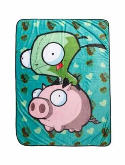 New ❤️ Invader Zim GIR & Pig Throw Blanket 😍