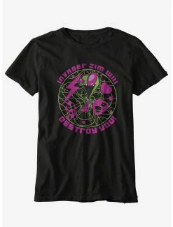 Outlet ✔️ Invader Zim Destroy You Boyfriend Fit 👧 Girls T-Shirt 👏