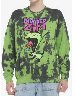Discount 🧨 Invader Zim GIR Green Wash 👧 Girls Sweatshirt 🧨