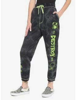Coupon ๐ฅ Invader Zim Doom Destroy Dark Wash ๐ง Girls Sweatpants ๐งจ