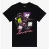 Discount 🥰 Invader Zim Neon Group Boyfriend Fit 👧 Girls T-Shirt 🔔
