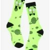 Cheap 🛒 Invader Zim GIR Planets 3D Plush Crew 🧦 Socks ❤️