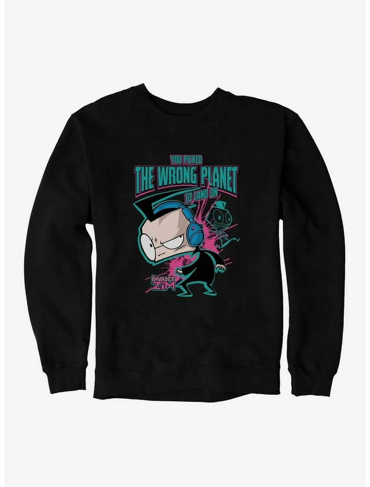 Deals ❤️ Invader Zim Wrong Planet To Land On Sweatshirt 🧨 - Image 3