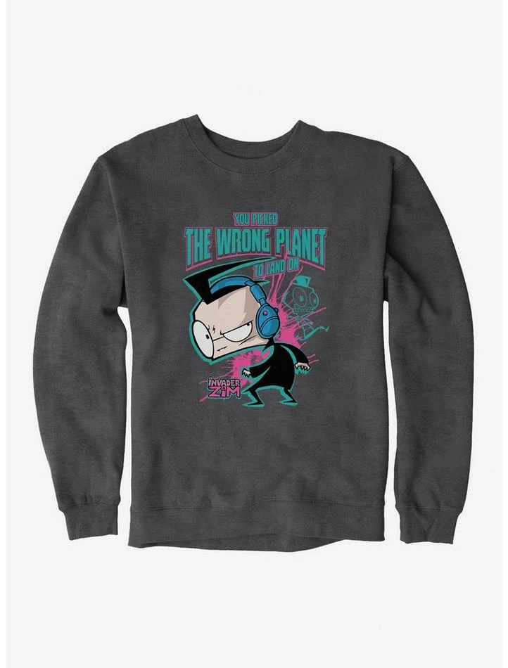 Deals ❤️ Invader Zim Wrong Planet To Land On Sweatshirt 🧨 - Image 2