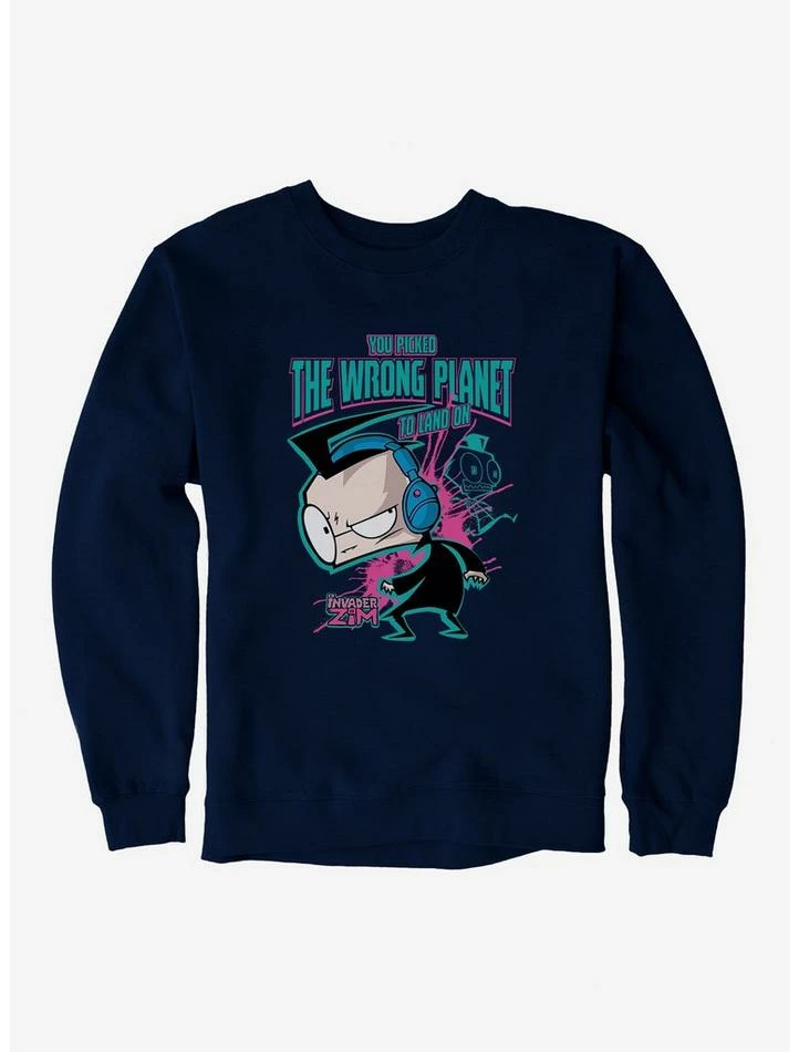 Deals ❤️ Invader Zim Wrong Planet To Land On Sweatshirt 🧨 - Image 4
