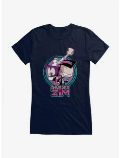 Flash Sale ⭐ Invader Zim Gaz, Dib & Professor Membrane 👧 Girls T-Shirt 😉